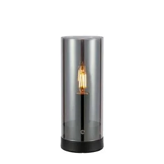 MARKSLOJD 108718 POST lampa stołowa 1L 9cm Black/Plated Smoke