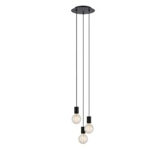 MARKSLOJD 108733 CIELO lampa wisząca 3L Round Sandy Black