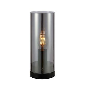 MARKSLOJD 108734 POST lampa stołowa 1L 12cm Black/Plated Smoke