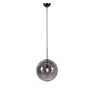 MARKSLOJD 108762 FENGARI lampa wisząca 1L Matt Black/Smoke