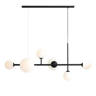 ALDEX 1092K1_2 LAMPA WISZĄCA DIONE 6 BLACK (LISTWA)