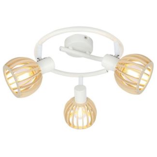 CANDELLUX 98-68125 ATARRI SPIRALA 3X25W E14 BIAŁY+DREWNO