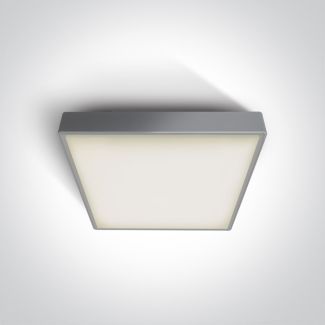 ONE LIGHT 67282EA/G Warkiza szary plafon 2xE27, korpus ABS i klosz PC IP65