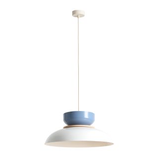 ALDEX 1152G2_16_J LAMPA WISZĄCA ALDO LIGHT WHITE GLOSS + DUSTY BLUE (47+ 23+ wood)