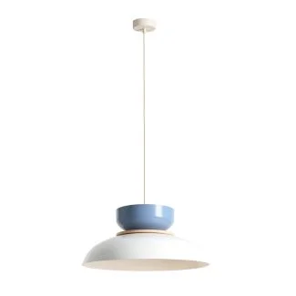 ALDEX 1152G2_16_J LAMPA WISZĄCA ALDO LIGHT WHITE GLOSS + DUSTY BLUE (47+ 23+ wood)