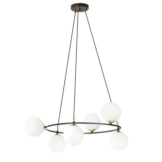 EMIBIG 1295/6 AZURA 6 BL OPAL Lampa wisząca