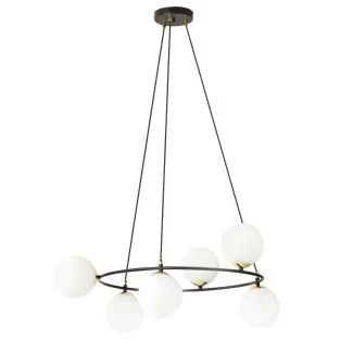 EMIBIG 1295/6 AZURA 6 BL OPAL Lampa wisząca
