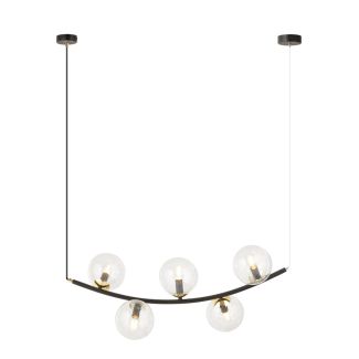 EMIBIG 1296/5 RITZ 5 BL TRANSPARENT Lampa wisząca