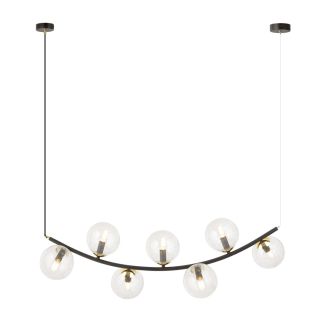 EMIBIG 1296/7 RITZ 7 BL TRANSPARENT Lampa wisząca