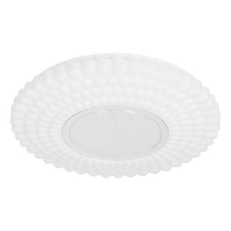 CANDELLUX 13-34250 URAN lampa sufitowa plafon 38cm 24W LED 4000K klosz biały+chromowy