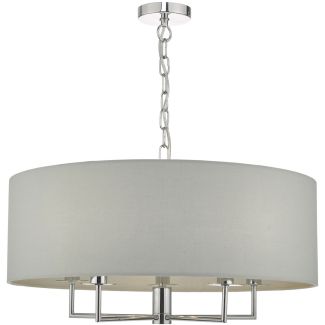 DAR JAM0539 JAMELIA 5LT PENDANT POL CHR SHADELIER