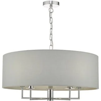 DAR JAM0539 JAMELIA 5LT PENDANT POL CHR SHADELIER