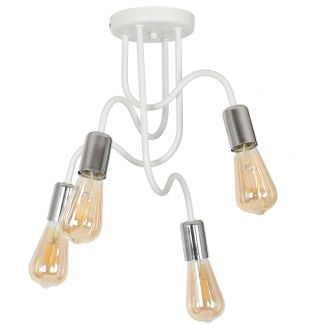 LUMINEX 8075 plafon Dow white/chrome 4