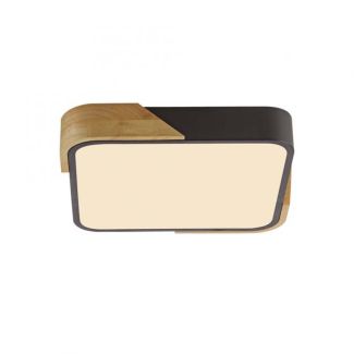 ZUMALINE 14289-18 BILA LAMPA SUFITOWA CZARNY/DREWNO