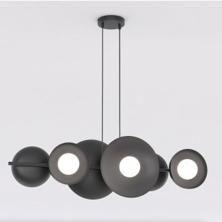 EMIBIG 1482/6 VOLUM 6 BLACK Lampa wisząca