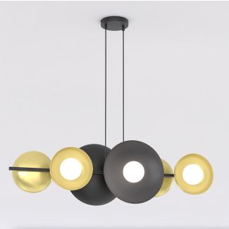 EMIBIG 1483/6 VOLUM 6 BL GOLD Lampa wisząca