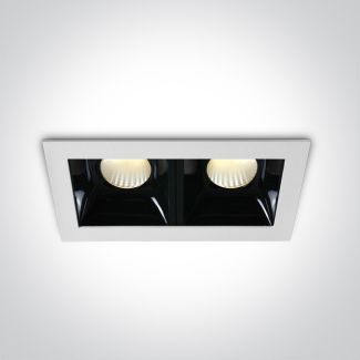 ONE LIGHT 50207B/W/W Abram 2 biały wpust COB LED 3000K 2x6,5W