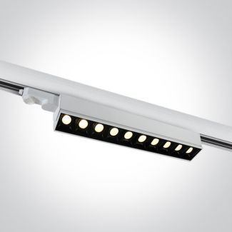 ONE LIGHT 65024T/W/W Ampares biały naświetlacz track z regulacą +-45°COB 3000K 10x5W