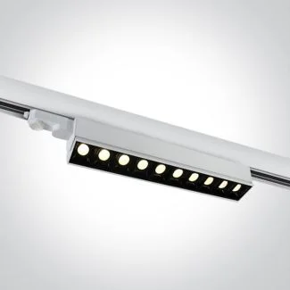 ONE LIGHT 65024T/W/W Ampares biały naświetlacz track z regulacą +-45°COB 3000K 10x5W
