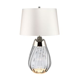 ELSTEAD Lena LENA-TL-S-SMOKE-OWSS 2 Light Small Smoke Table Lamp with Off-white Shade