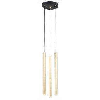 ARGON 6191 lampa wisząca 3 pł. mosiądz,czarny