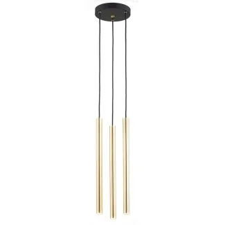 ARGON 6191 lampa wisząca 3 pł. mosiądz,czarny