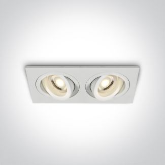 ONE LIGHT 51205ABG/W Glafira biały wpust z oprawką GU10 MR16