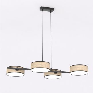 EMIBIG 1565/4 DRUMZ 4 RATTAN Lampa wisząca