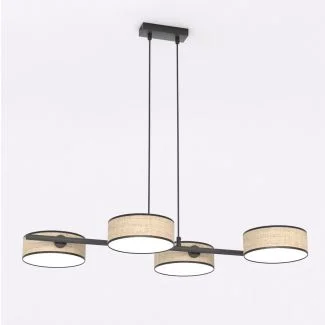 EMIBIG 1565/4 DRUMZ 4 RATTAN Lampa wisząca