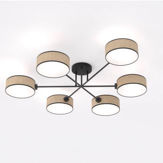 EMIBIG 1571/6 MAGA 6 RATTAN Lampa sufitowa