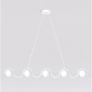 EMIBIG 1583/5 SINUS WH OPAL Lampa wisząca