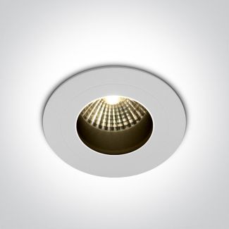 ONE LIGHT 10107H/W/C Katikas biały wpust COB LED IP65 4000K 7W dark light