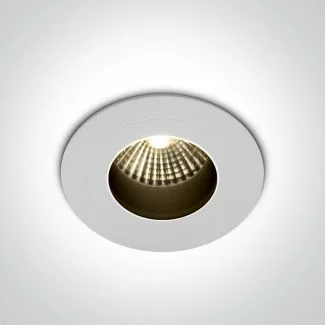 ONE LIGHT 10107H/W/W Katikas biały wpust COB LED IP65 3000K 7W dark light