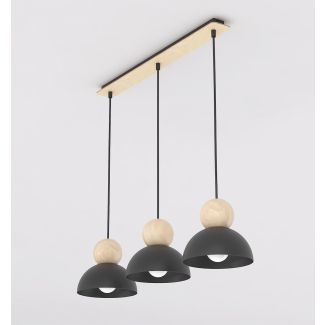 EMIBIG 1676/3 KAKI 3 BLACK LAMPA WISZĄCA