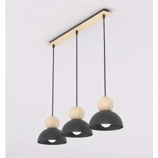 EMIBIG 1676/3 KAKI 3 BLACK LAMPA WISZĄCA