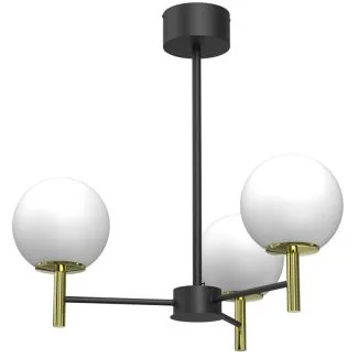 LUMINEX 1653 żyrandol Awinion black/gold 3xE27