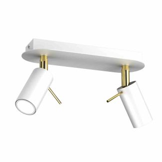 MILAGRO MLP7631 LAMPA SUFITOWA PRESTON GOLD/WHITE 2X MINI GU10