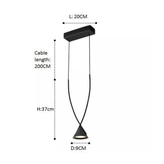 Step into design ST-1758 Lampa wisząca MIA LED czarna 15,5 cm