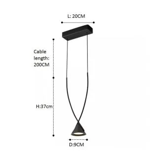 Step into design ST-1758 Lampa wisząca MIA LED czarna 15,5 cm
