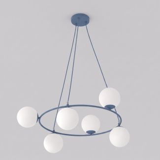 EMIBIG 1830/6 AZURA 6 DUSTY BLUE OPAL Lampa wisząca
