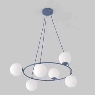 EMIBIG 1830/6 AZURA 6 DUSTY BLUE OPAL Lampa wisząca