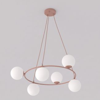 EMIBIG 1831/6 AZURA 6 CORAL OPAL Lampa wisząca