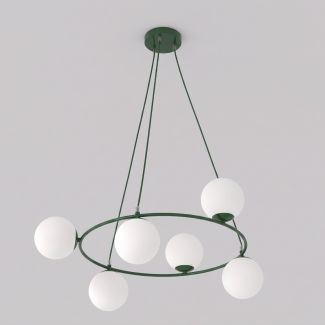 EMIBIG 1832/6 AZURA 6 OLIVE GREEN OPAL Lampa wisząca