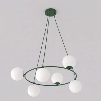 EMIBIG 1832/6 AZURA 6 OLIVE GREEN OPAL Lampa wisząca