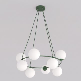 EMIBIG 1832/8 AZURA 8 OLIVE GREEN OPAL Lampa wisząca