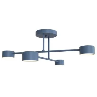 EMIBIG 1839/4 HALO 4 DUSTY BLUE Lampa sufitowa