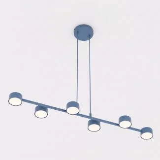 EMIBIG 1842/6 MEGARA 6 DUSTY BLUE Lampa wisząca