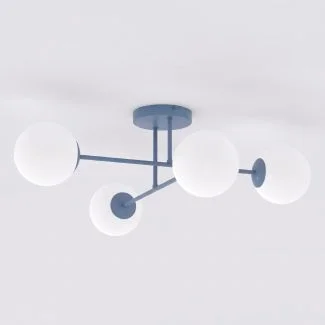 EMIBIG 1845/4 ROMA 4 DUSTY BLUE OPAL Lampa sufitowa