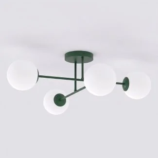 EMIBIG 1847/4 ROMA 4 OLIVE GREEN OPAL Lampa sufitowa