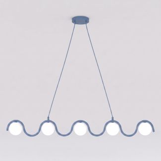 EMIBIG 1848/5 SINUS 5 DUSTY BLUE Lampa wisząca